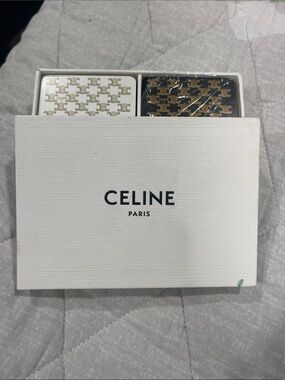 Celine Paris Designer Card Decks in White & Gold
